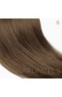1 Gram 18" Micro Loop Colour #6 Light Chestnut Brown (25 Strands)